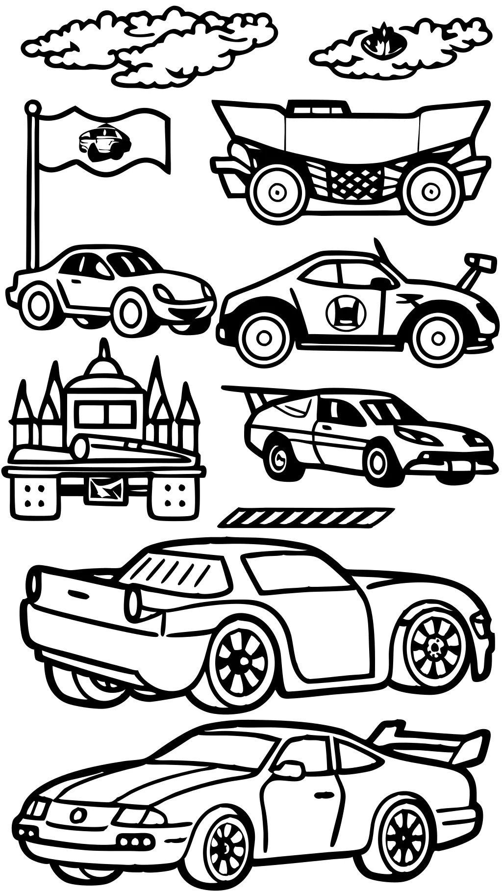 coloring pages for boys cars